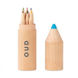Estuche personalizable en madera de 6 lápices
