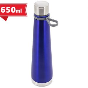 Botella aluminio publicitaria de 650 ml. soporte silicona
