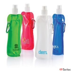 Botella personalizada de agua plegable