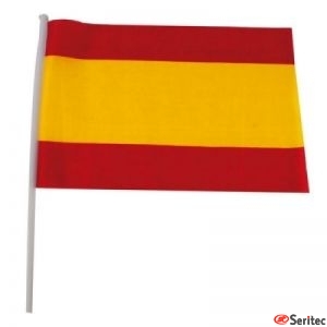 Banderín con bandera España o colores lisos impreso con logotipo