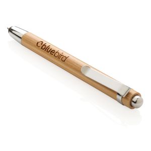 Bolígrafo touch de bambú publicitario