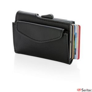 Tarjetero y billetera RFID publicitario