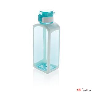 Botella publicitaria de agua  cuadrada antigoteo