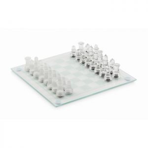 Juego de ajedrez de cristal personalizado