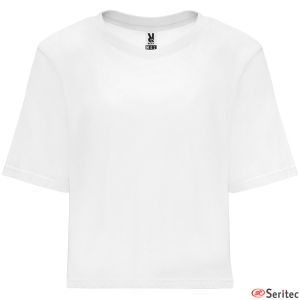 Camiseta blanca estilo Crop Top personalizada