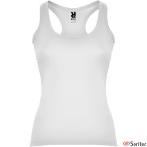 Camiseta blanca de tirantes mujer personalizada