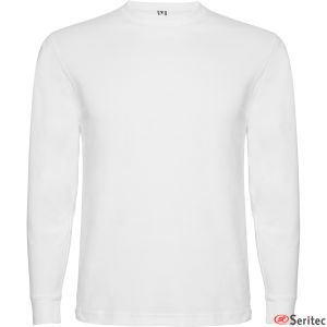 Camiseta blanca hombre de manga larga personalizada