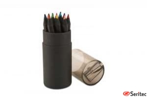 Set de lápices de colores con estuche promocional
