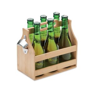 Caja de bamb promocional para 6 cervezas