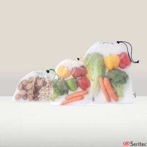 Set 3 bolsas para alimentos de RPET personalizada