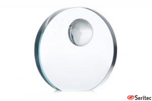 Trofeo esfera cristal personalizado
