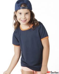 Camiseta técnica manga corta niños con tecnología quick dry personalizable
