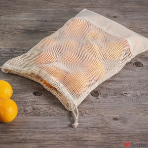 Bolsa para frutas y verduras con red de algodón personalizada