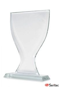 trofeo-Vidrio Forma Copa Personalizado