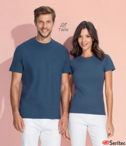 Camiseta personalizable 190 grs. corte de mujer y hombre en varios colores