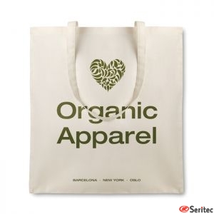 Bolsa de algodón orgánico publicitaria