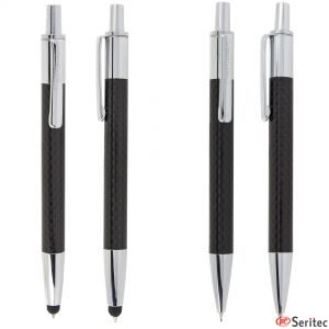 Set Pierre Cardin de bolígrafo y portaminas de fibra de carbón personalizado
