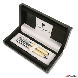 Set bolígrafo y pluma con estuche Pierre Cardin personalizado