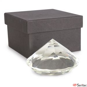 Pisapapeles cristal forma diamante personalizado