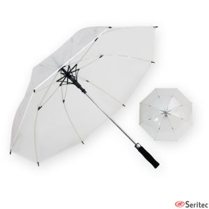 Paraguas blanco publicitario