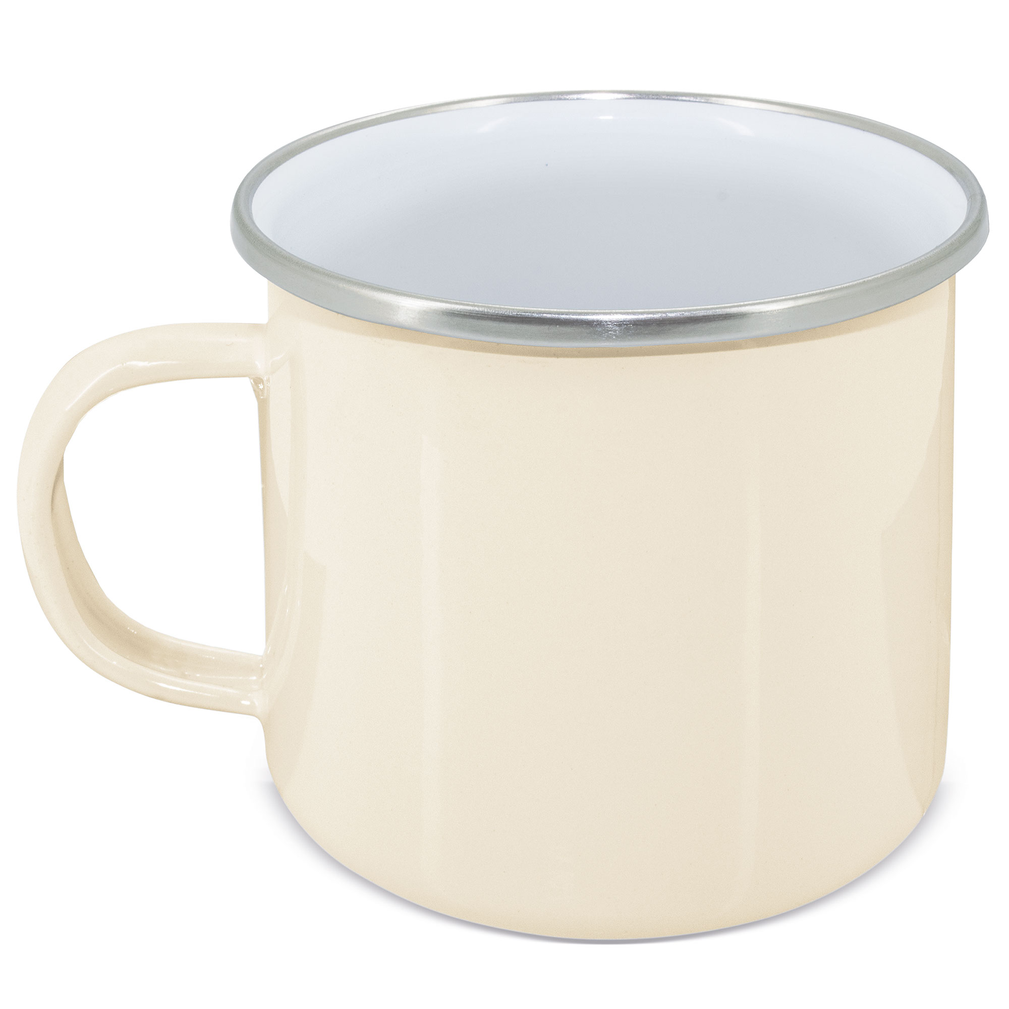 Taza Publicitaria Clásica con Borde Plateado.