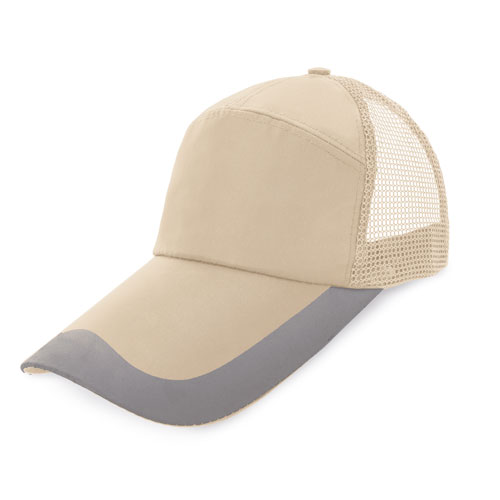 Gorra con visera larga y malla