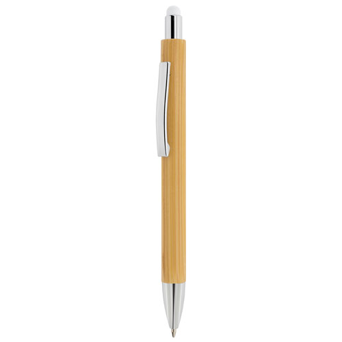 Bolígrafo bambú con touch personalizado