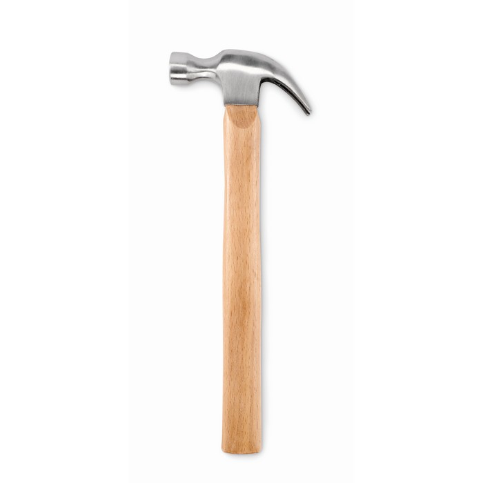 Martillo de carpintero con mango de madera