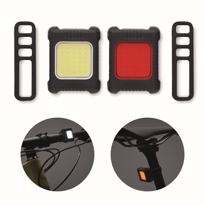 Set 2 luces COB recargables para bicicleta