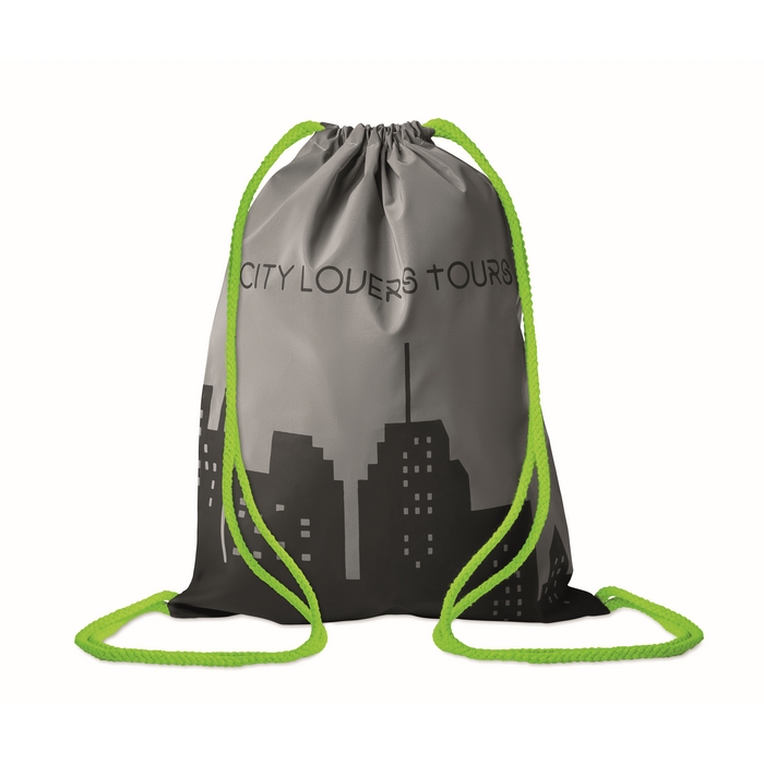 Mochila de cuerdas de poliéster reflectante