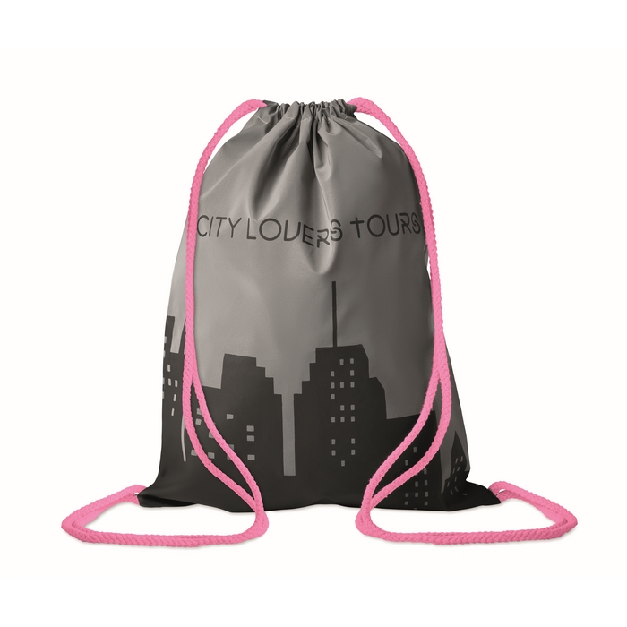 Mochila de cuerdas de poliéster reflectante