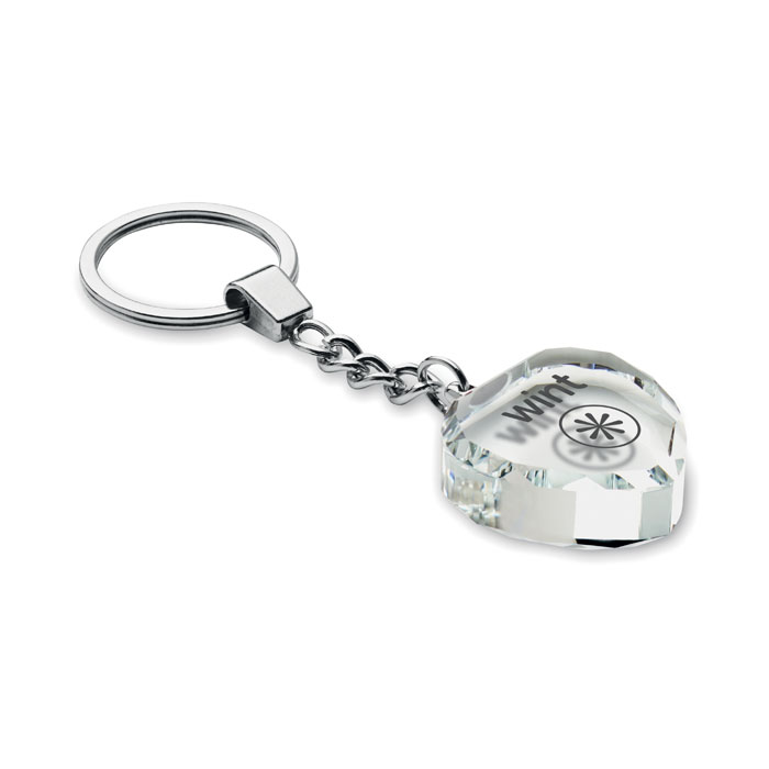 Llavero corazón de cristal