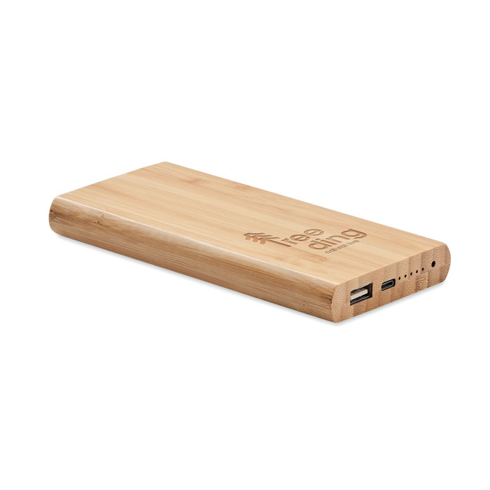 Batería externa de bambú 6000 mAh