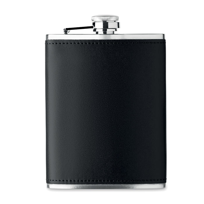 Petaca de mano de acero inoxidable con revestimiento de pu