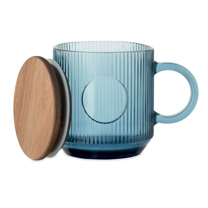 Taza de vidrio acanalado 300ml