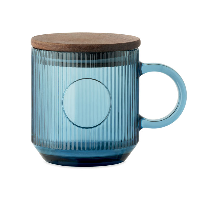 Taza de vidrio acanalado 300ml