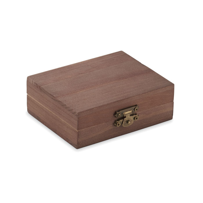 Juego de piedras para whisky en caja de madera