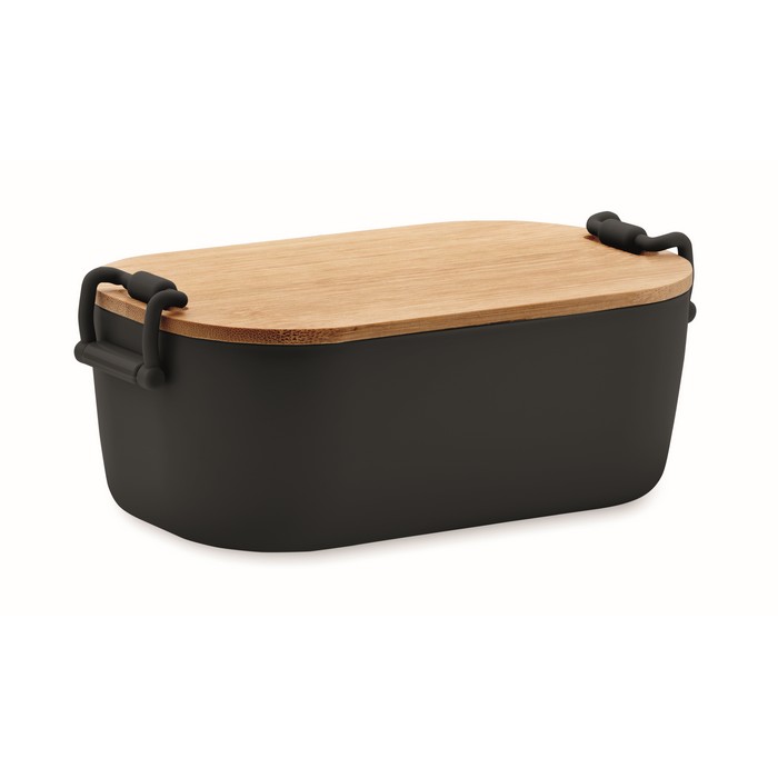Fiambrera premium con tapa de madera