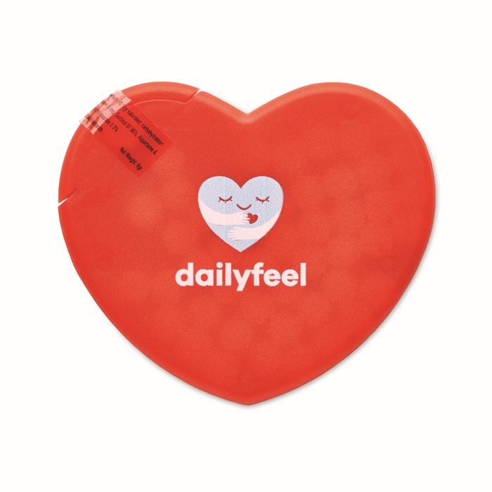 Dispensador con forma de corazón fabricado en plástico