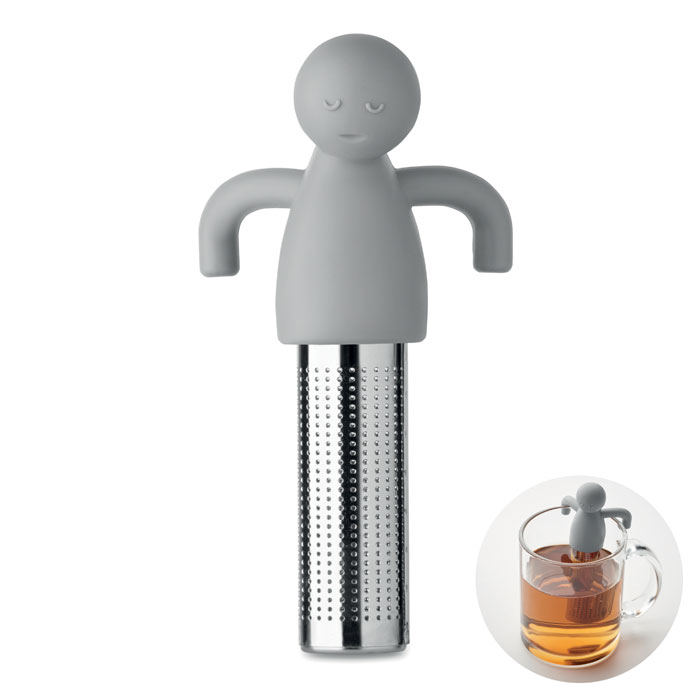 Infusor de silicona para té con filtro de acero inoxidable