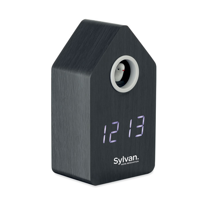 Reloj despertador de MDF 9,0 x 6,7 x 15,8cm