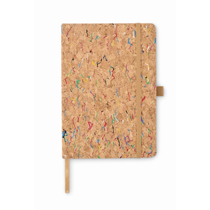 Cuaderno A5 con tapas de corcho multicolor