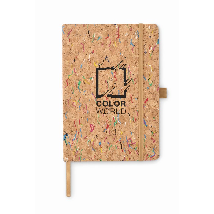 Cuaderno A5 con tapas de corcho multicolor