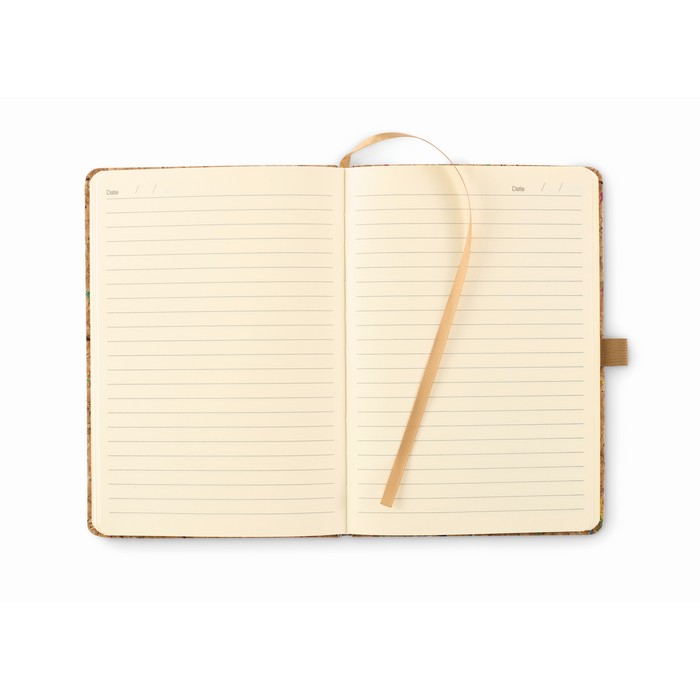 Cuaderno A5 con tapas de corcho multicolor