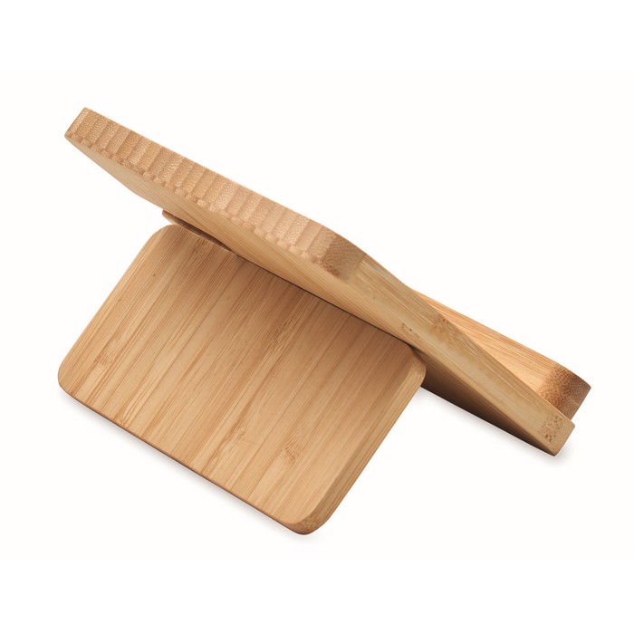 Base de carga rápida inalámbrica 3 en 1 de madera de bambú