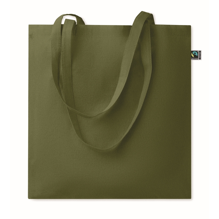 Bolsa de algodón fairtrade con asas largas