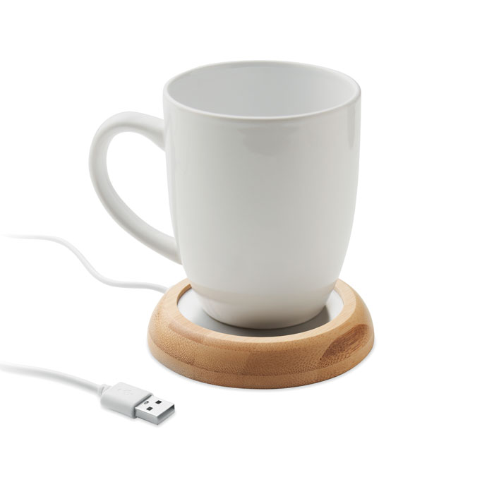 Calentador usb para tazas de madera