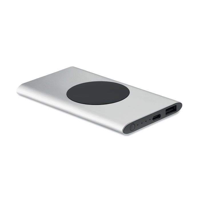 Power bank inalámbrica de aluminio reciclado 5000 mAh