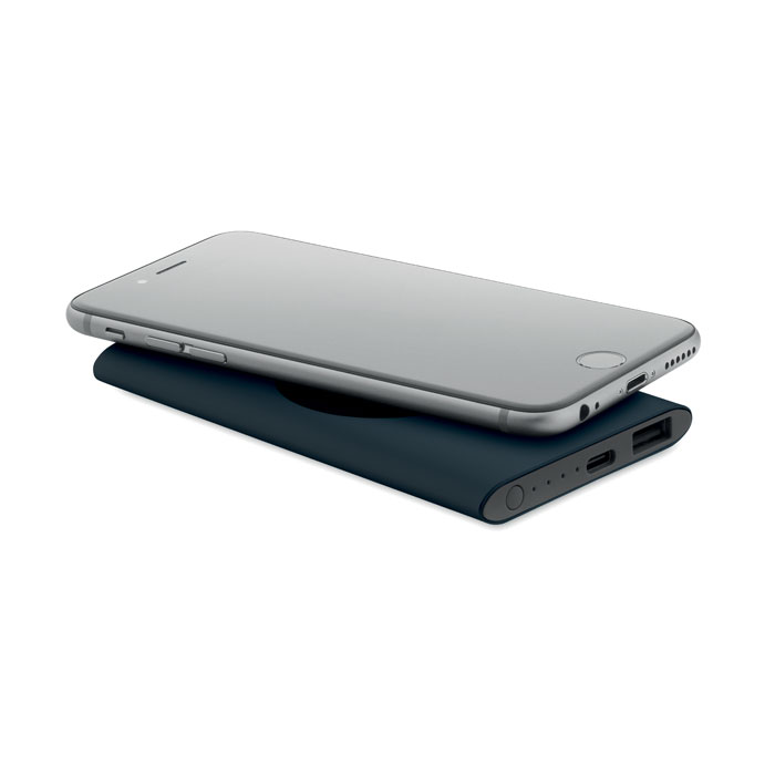 Power bank inalámbrica de aluminio reciclado 5000 mAh