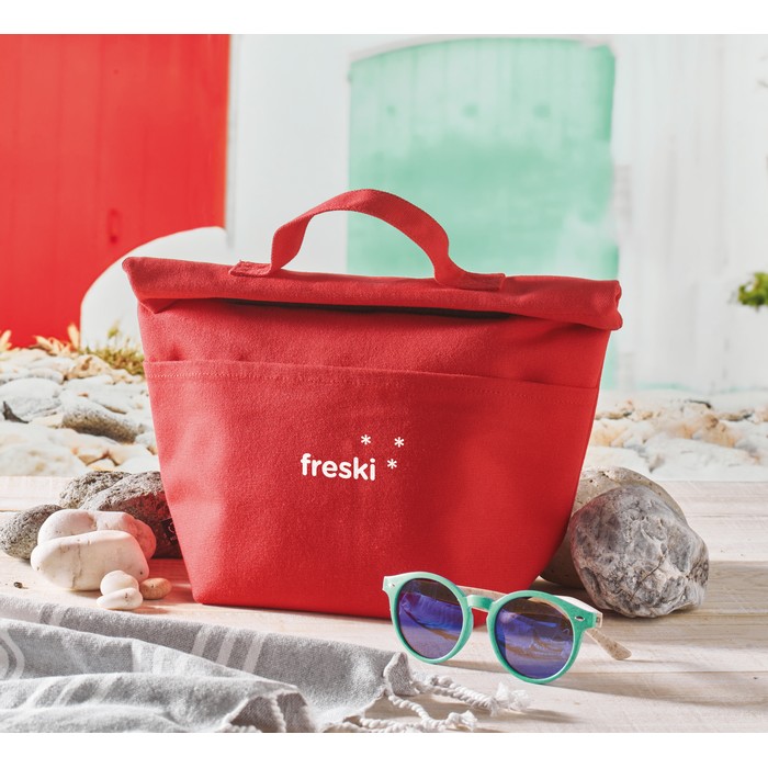 Bolsa isotérmica rolltop publicitaria libre de PVC